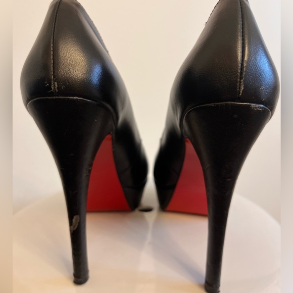 Designer black leather pumps size 40 EUR - Picture 2 of 8